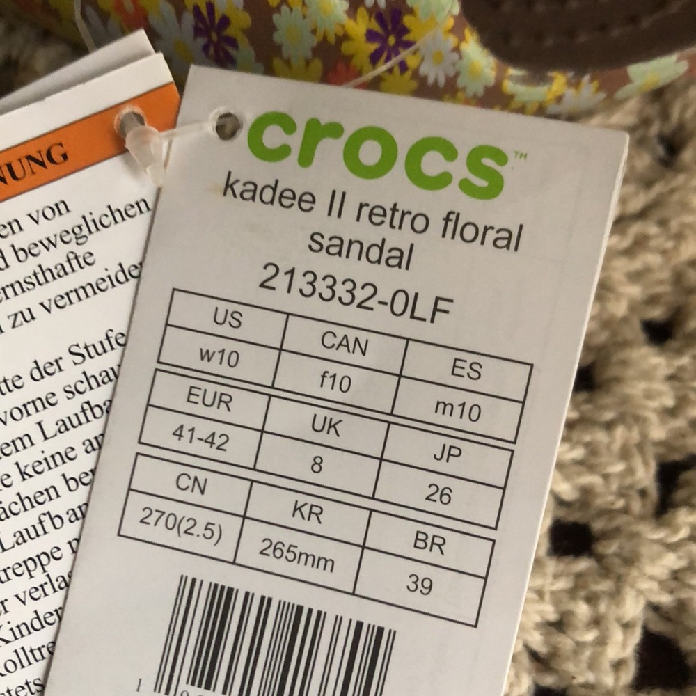 CROCS Kadee II Retro Floral Daisy Sandal SIZE 10 - Picture 3 of 13